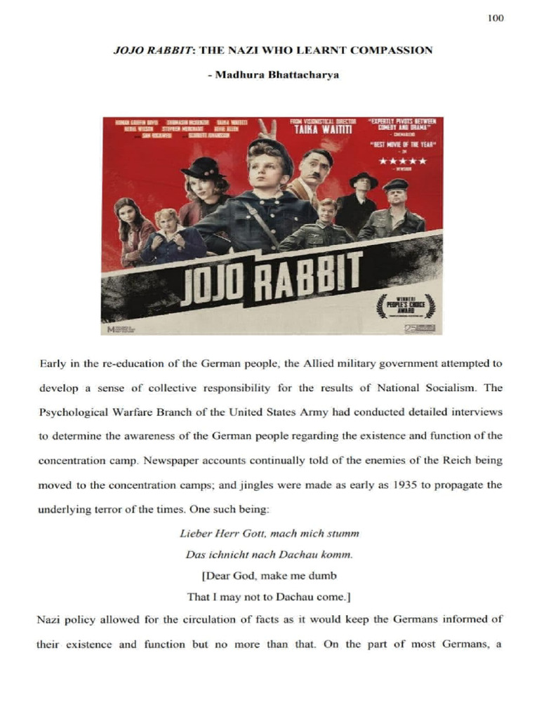 Jojo Rabbit: A Journey to Compassion | PDF