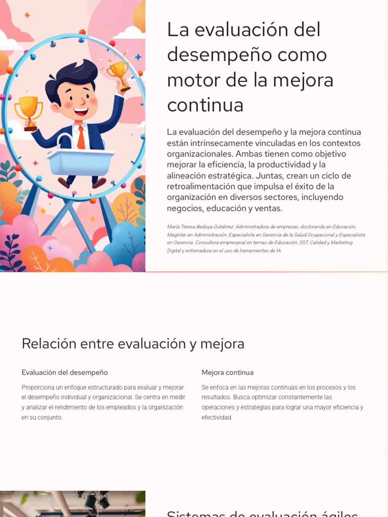 Evaluación del Desempeño y Mejora Continua | PDF | Evaluación | Gestión ...