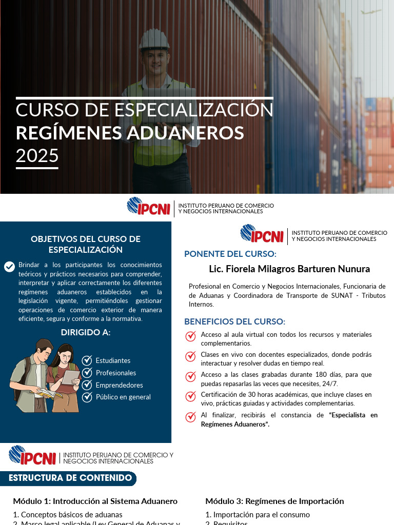 Curso de Especialización en Aduanas 2025 | PDF | aduana | Economía mundial