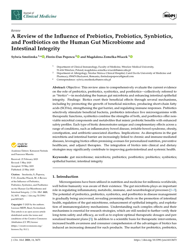 Impact of Biotics on Gut Health | PDF | Probiotic | Inflammatory Bowel ...