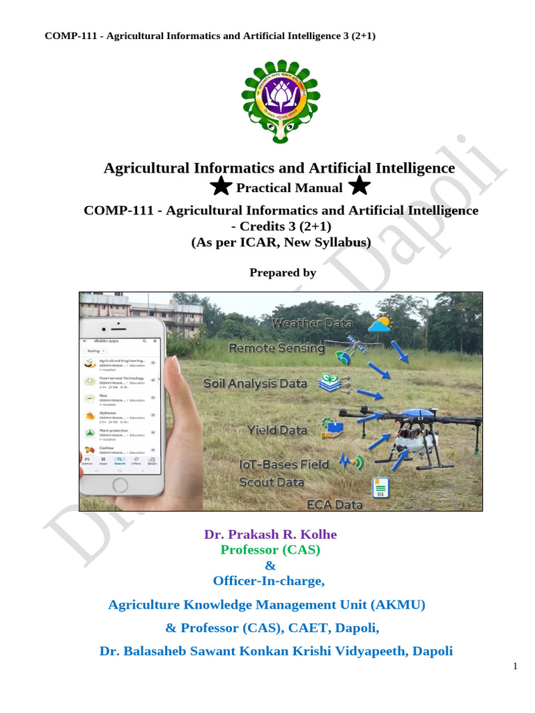 Agricultural Informatics Practical Manual | PDF