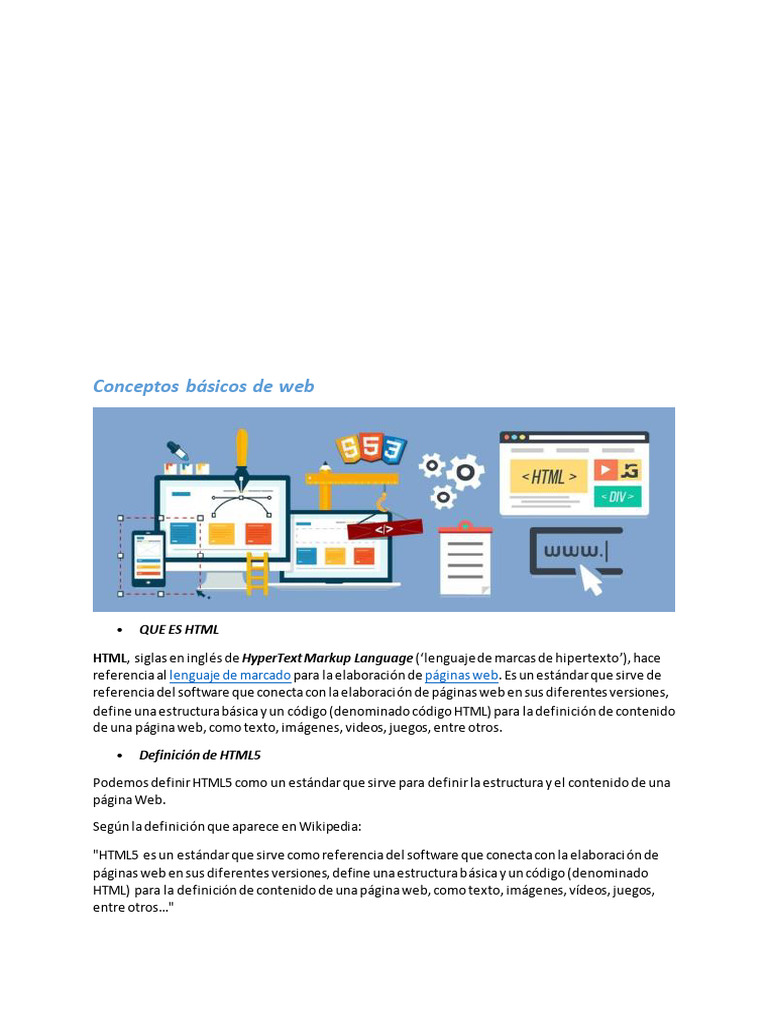 C1 - Conceptos Básicos de Web | PDF | HTML | Red mundial