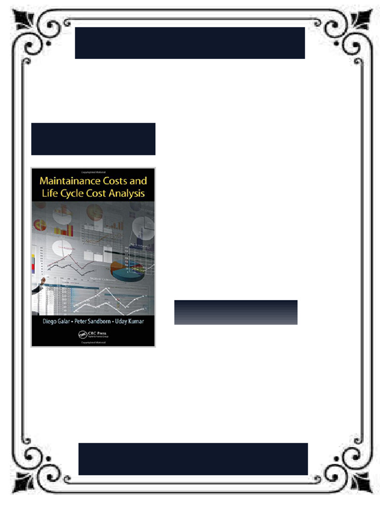 Maintenance Costs and Life Cycle Cost Analysis 1st Edition Diego Galar  Ebook Professional Edition | PDF | Life Cycle Assessment | Asset Management