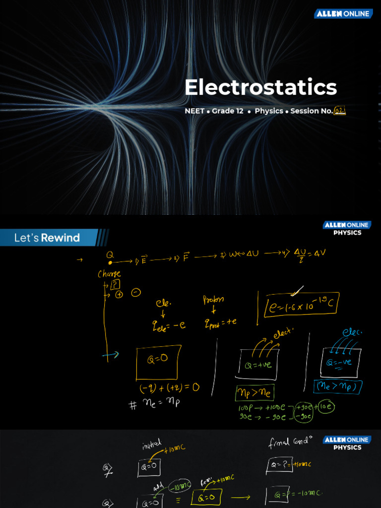 electrostatics class 2 | PDF | Electron | Electric Charge