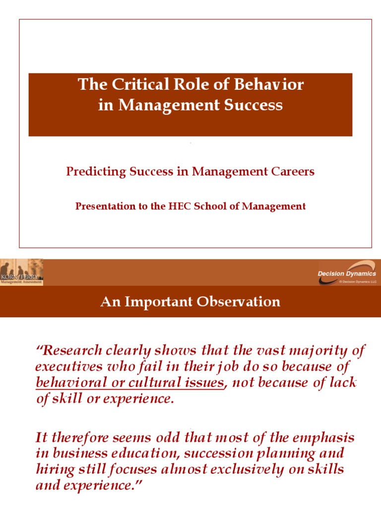 HEC - Korn Ferry Presentation | PDF | Motivation | Motivational