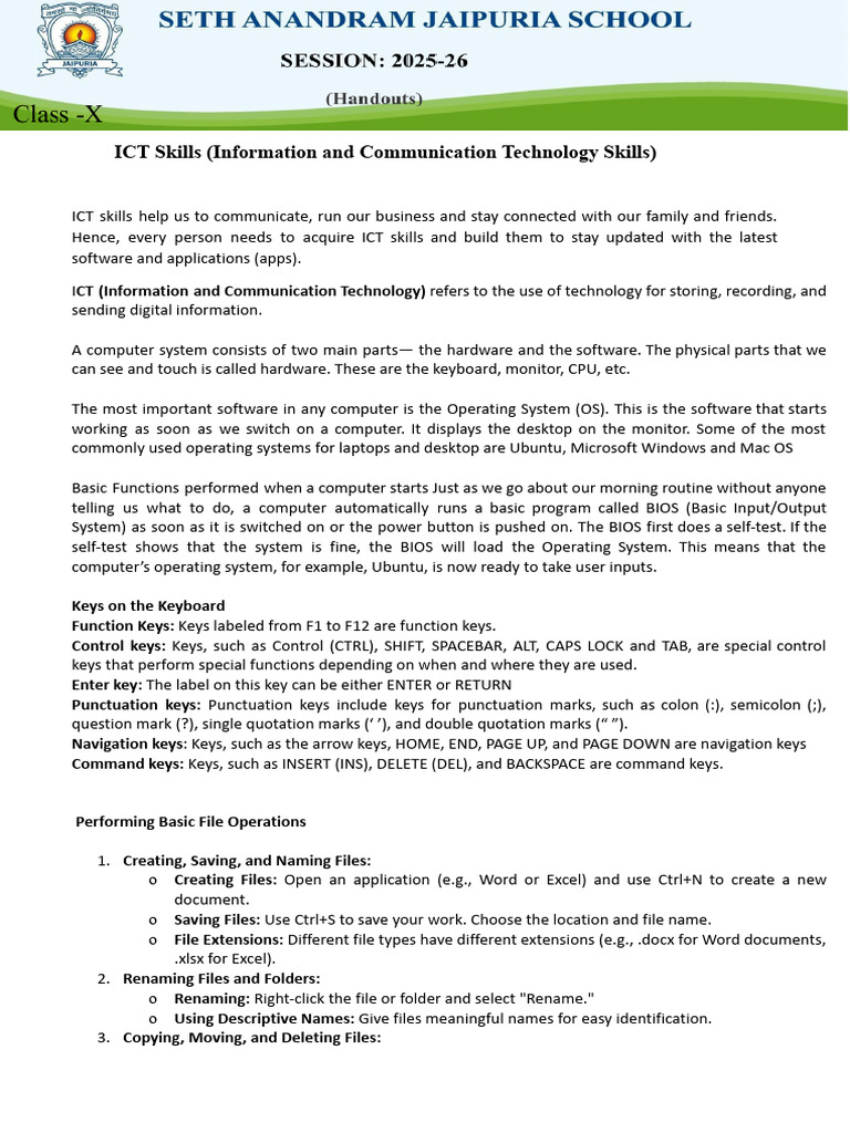Essential ICT Skills for Beginners | PDF | Computer File | Antivirus ...