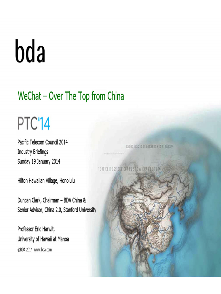 WeChat's Global Impact and Growth 2014 | PDF | We Chat | Tencent