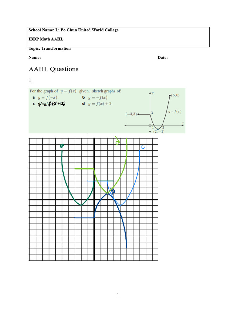 IBDP Math AAHL Transformation Questions | PDF | Chess Theory | Chess