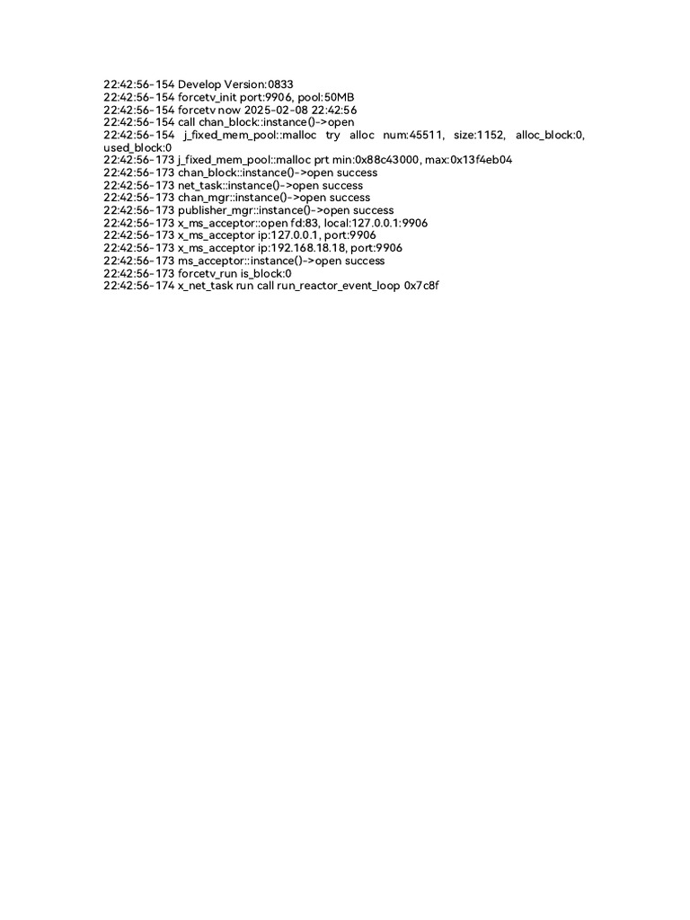 Forcetv Initialization Log Analysis | PDF