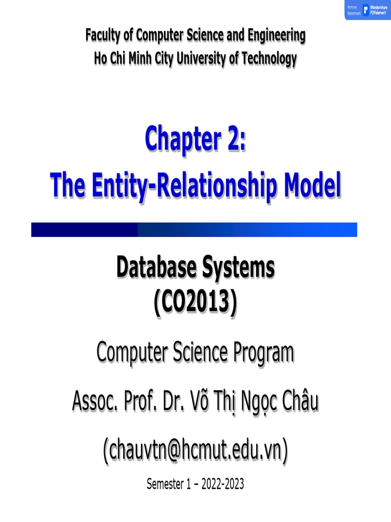 Entity-Relationship Model Overview | PDF | Databases | Conceptual Model