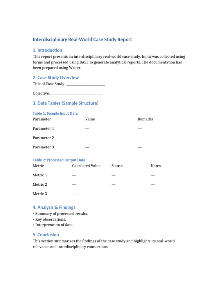 Case Study Report | PDF