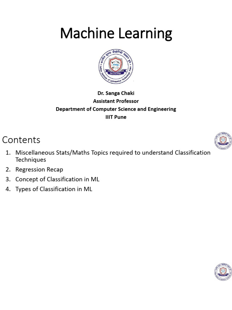 Machine Learning Classification and Functions | PDF | Random Variable ...