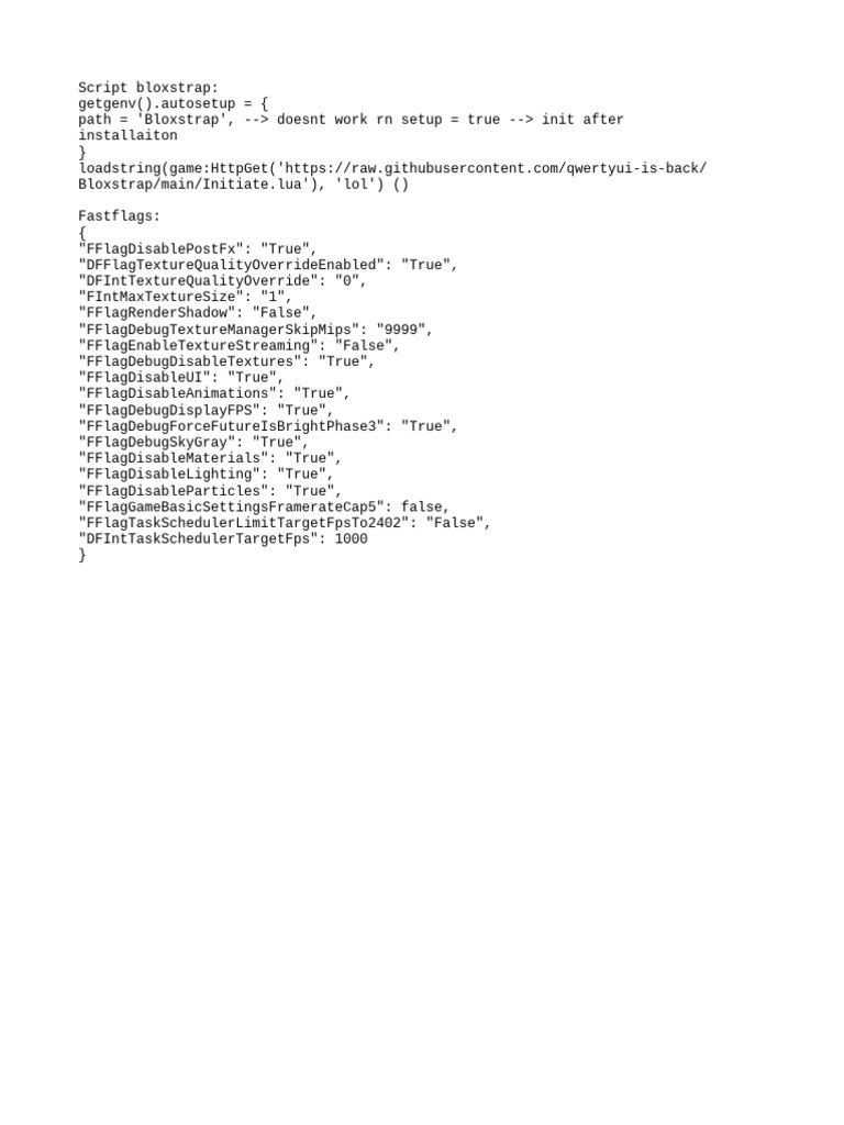 Bloxstrap Script Configuration Guide | PDF