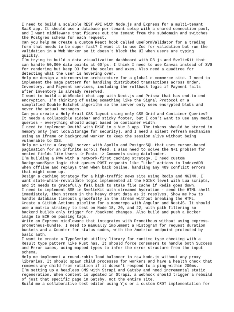 All Humanized Prompts | PDF | Java Script | Document Object Model