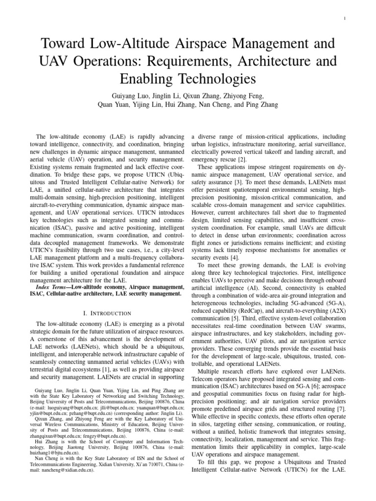 Low-Altitude Airspace Management Solutions | PDF | Unmanned Aerial ...