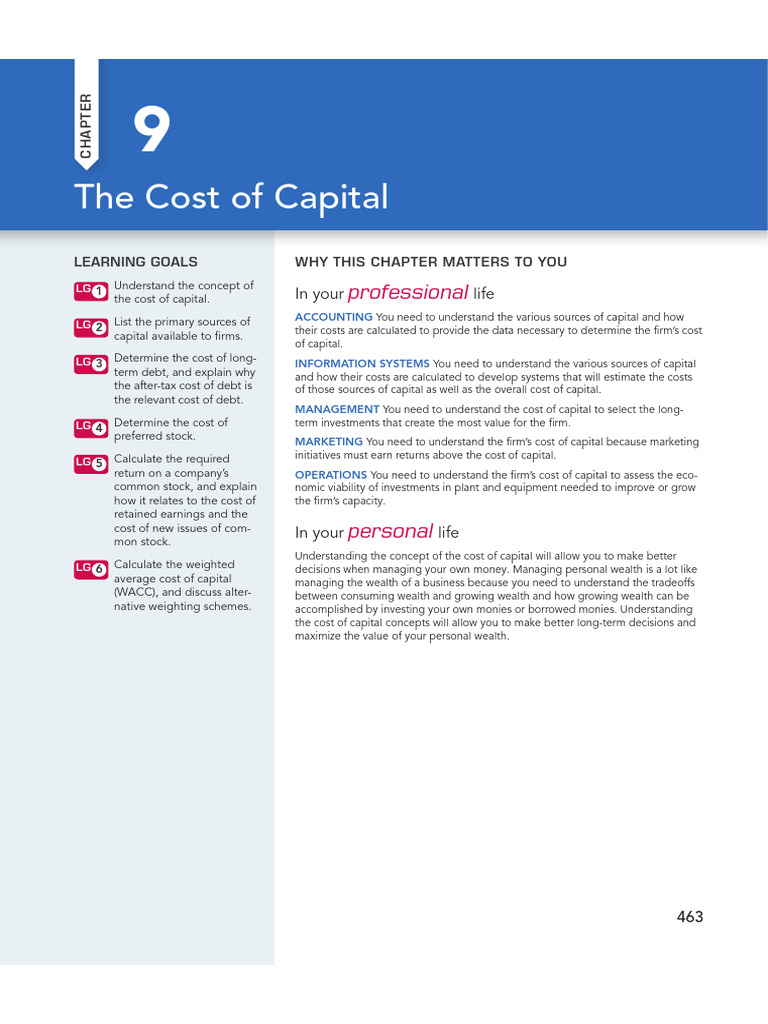 Understanding Cost of Capital Essentials | PDF | Cost Of Capital ...