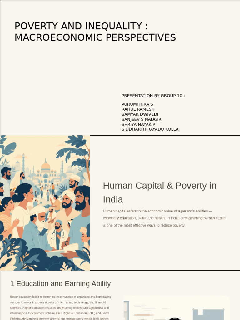 Human Capital & Poverty in India | PDF | Poverty | Poverty & Homelessness