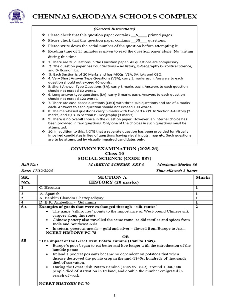 Class 10 Social Science Exam Marking Scheme | PDF | Political Parties ...