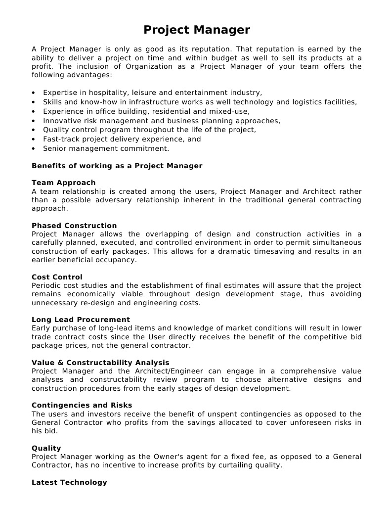 Benefits of Effective Project Management | PDF | Project Manager ...