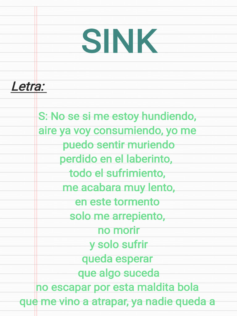 Sink Letra | PDF