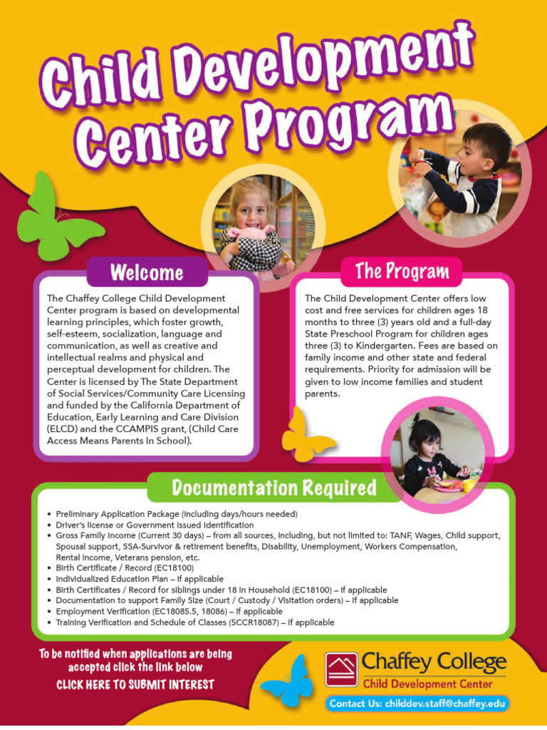 Chaffey College Child Development Center | PDF
