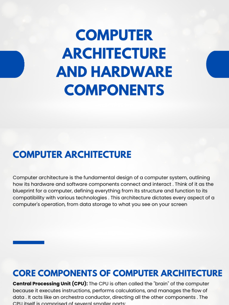 Computer Architecture & Media Hardware | PDF | Central Processing Unit ...