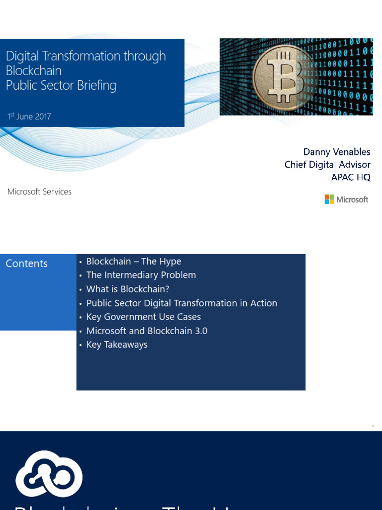 Blockchain's Role in Public Sector Transformation | PDF | Cloud ...