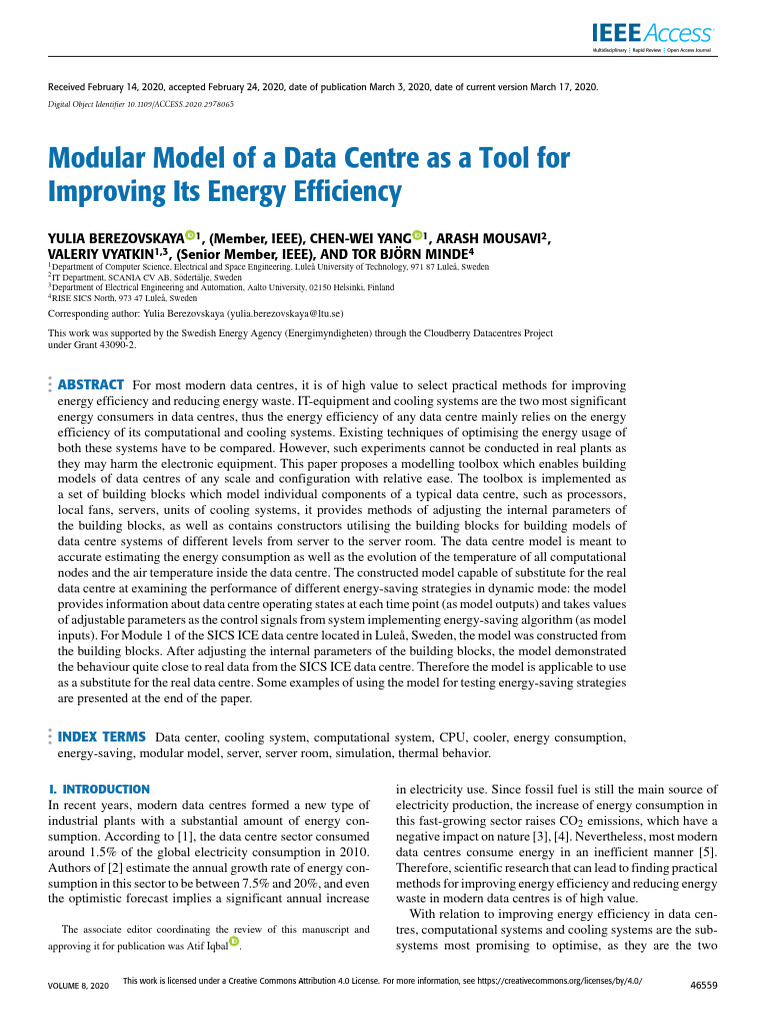 Energy Efficiency in Data Centres Model | PDF | Data Center | Energy ...