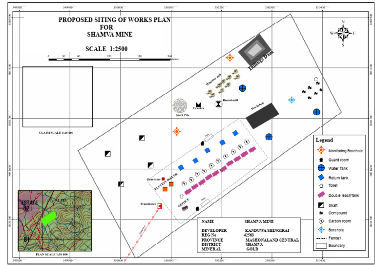 Proposed Works Plan for Shamva Mine | PDF | Mining