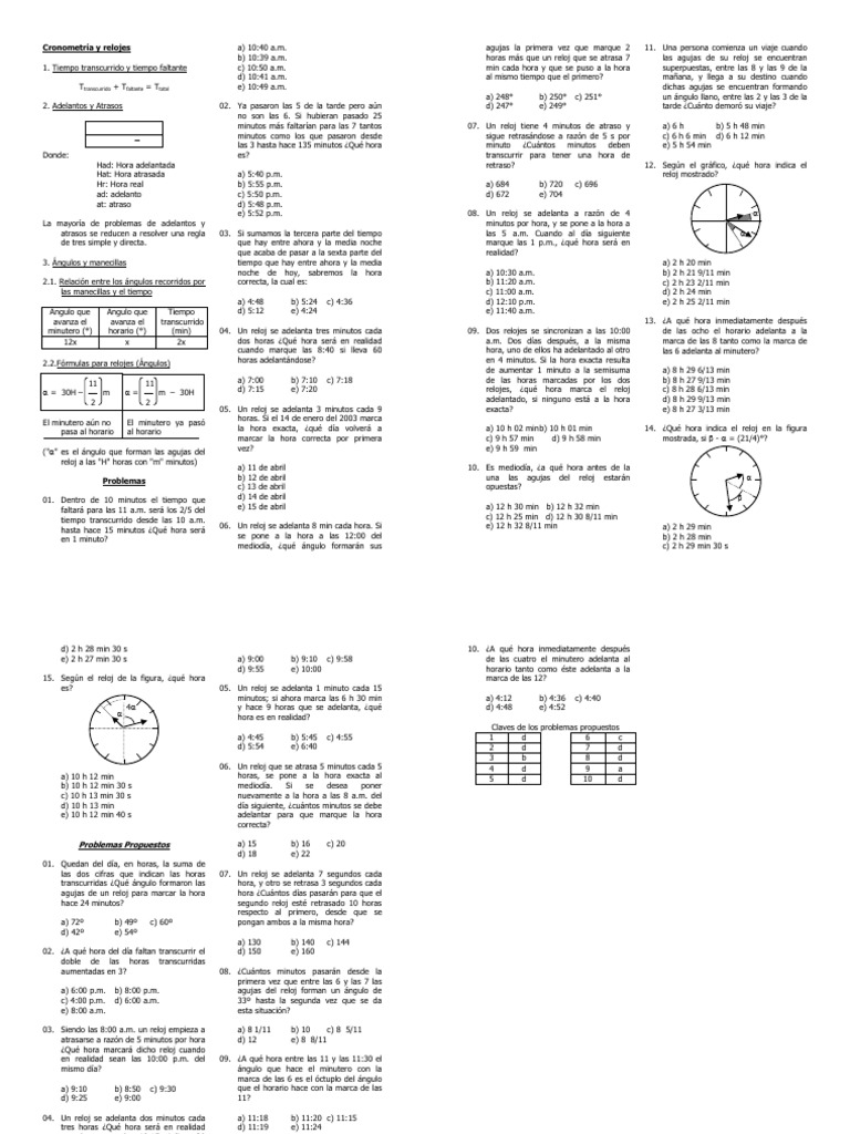 RM Cronometria PDF | PDF | Hora | Reloj