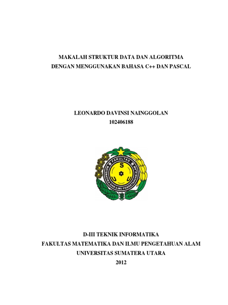 Makalah Struktur Data dan Algoritma C++ | PDF | Metode & Bahan Ajar ...