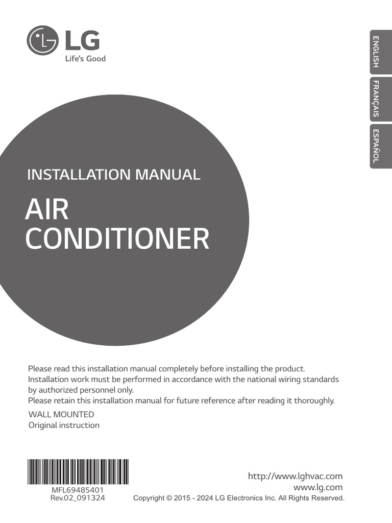 Air Conditioner Installation Manual | PDF | Pipe (Fluid Conveyance ...