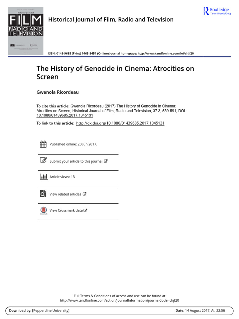 The History of Genocide in Cinema-Atrocities On Screen | PDF | Genocides