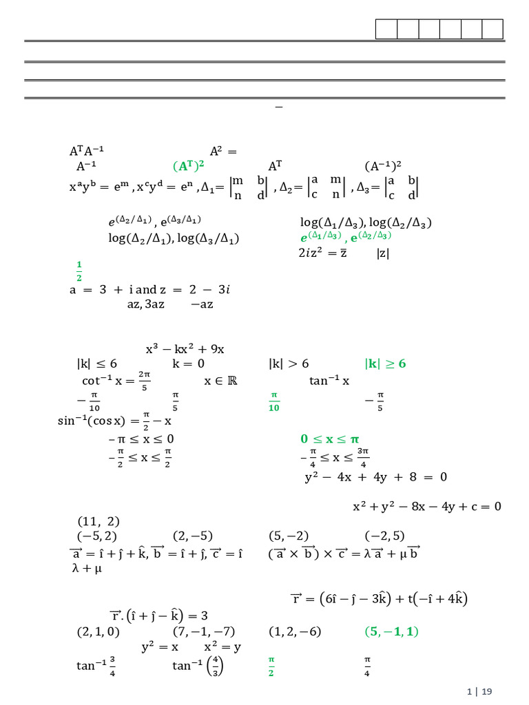 12th Grade Mathematics Exam Questions | PDF | Mathematics | Euclidean ...