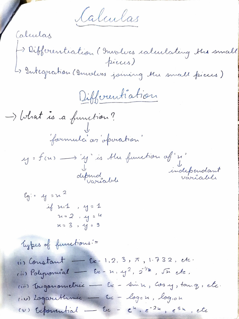 Basic Maths & Calculus (Part 3) CLASS 11 | PDF