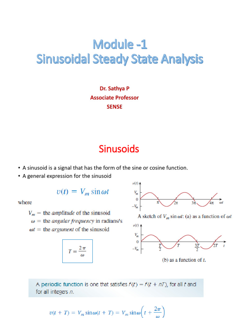 Sinusoidal Steady State Analysis Guide | PDF