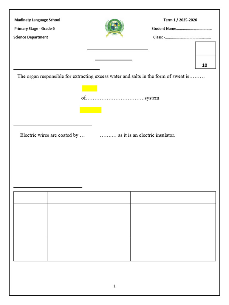 Grade 6 Science Mock Exam Answers | PDF | Series And Parallel Circuits ...