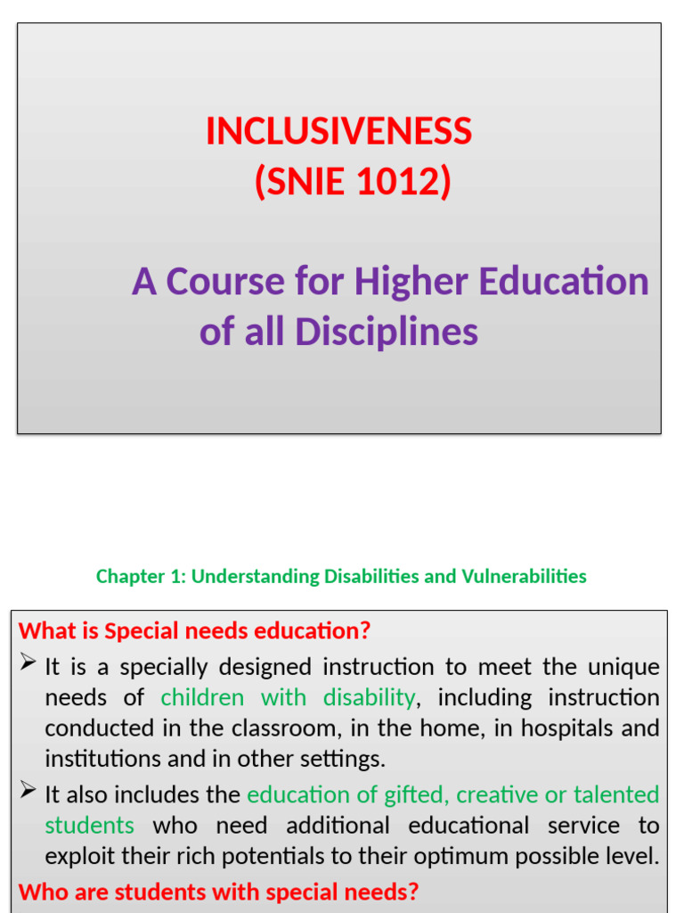 Understanding Special Needs Education | PDF | Visual Impairment ...