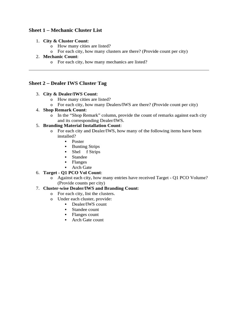 Excel Test | PDF