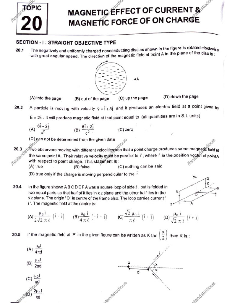 Magnetic Field Effects and Calculations | PDF | Magnetic Field | Velocity