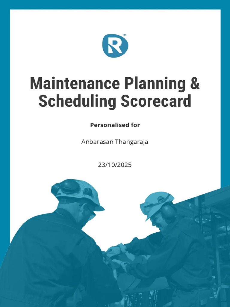 Maintenance Planning Scorecard Results | PDF | Reliability Engineering ...