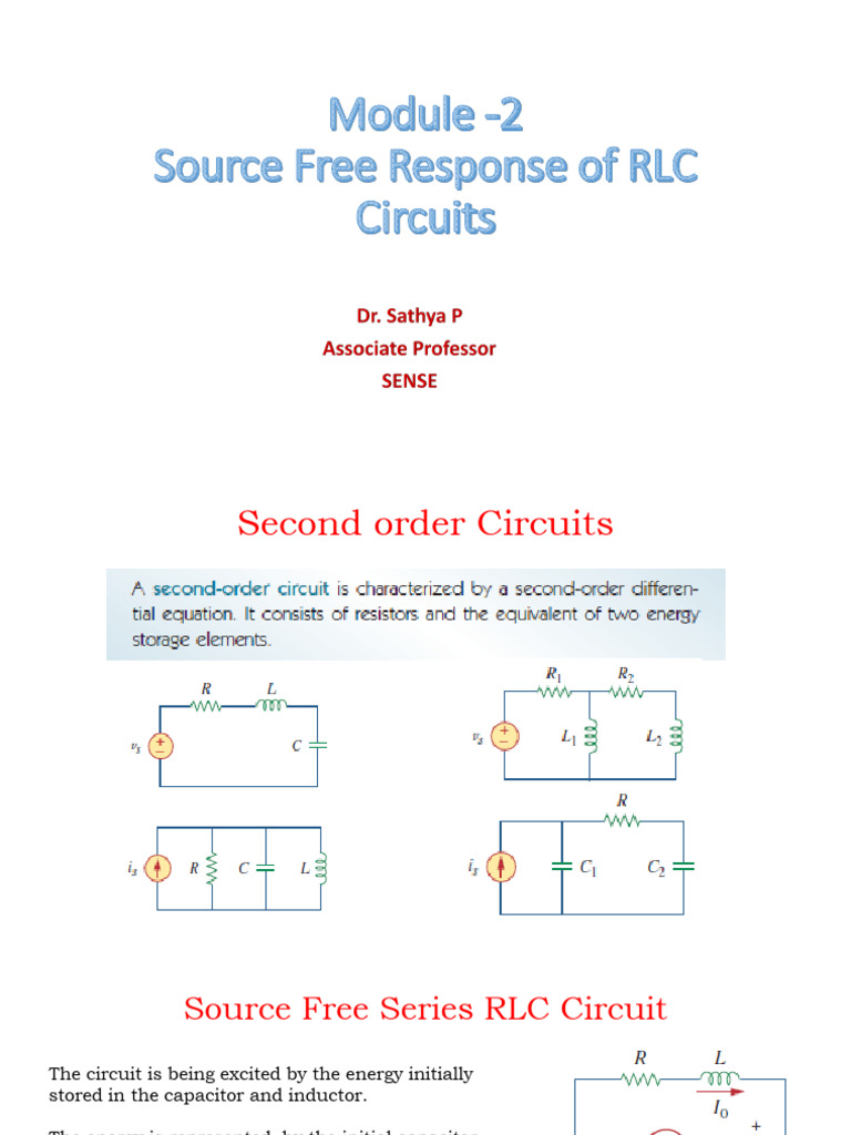 RLC Circuit Analysis: Source-Free Response | PDF