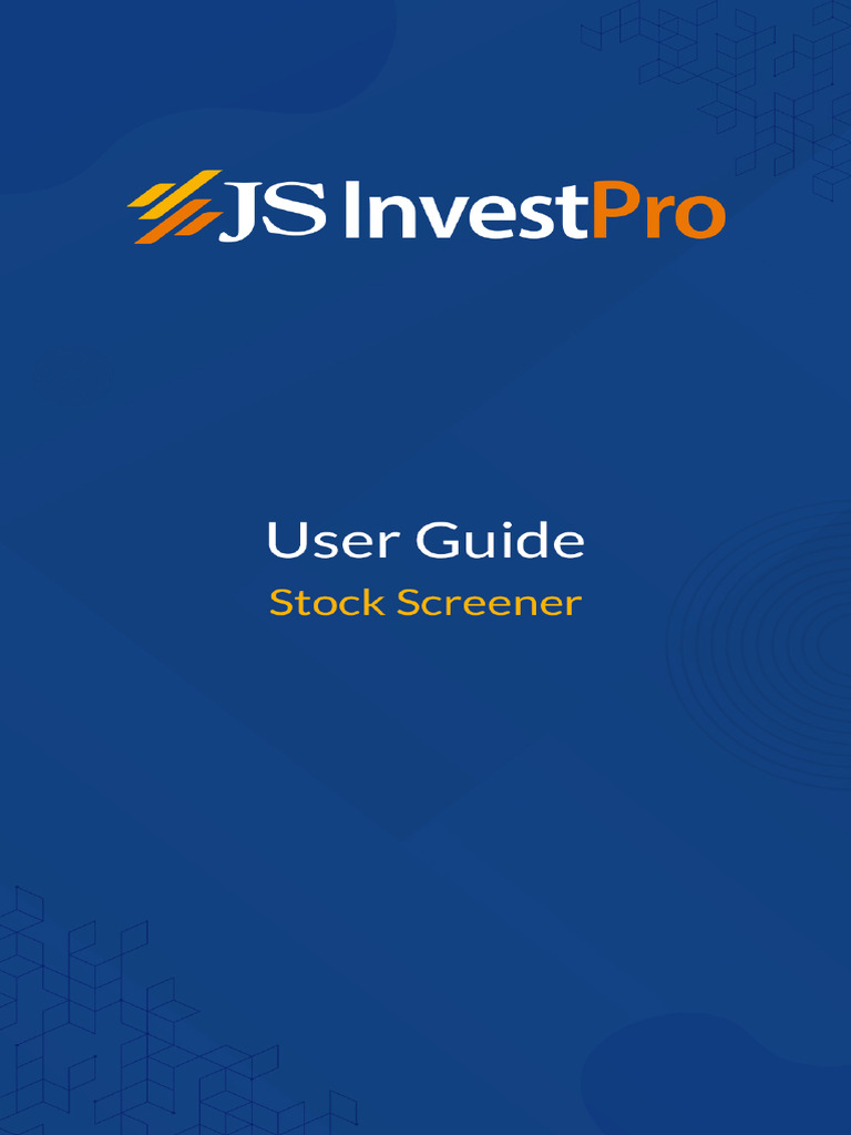 JS InvestPro Stock Screener Manual | PDF