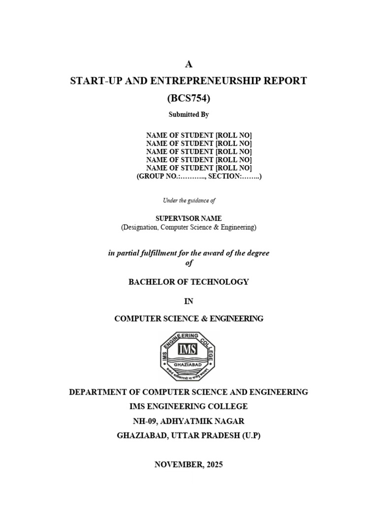 Start-Up and Entrepreneurship Report | PDF | Engineering | Knowledge