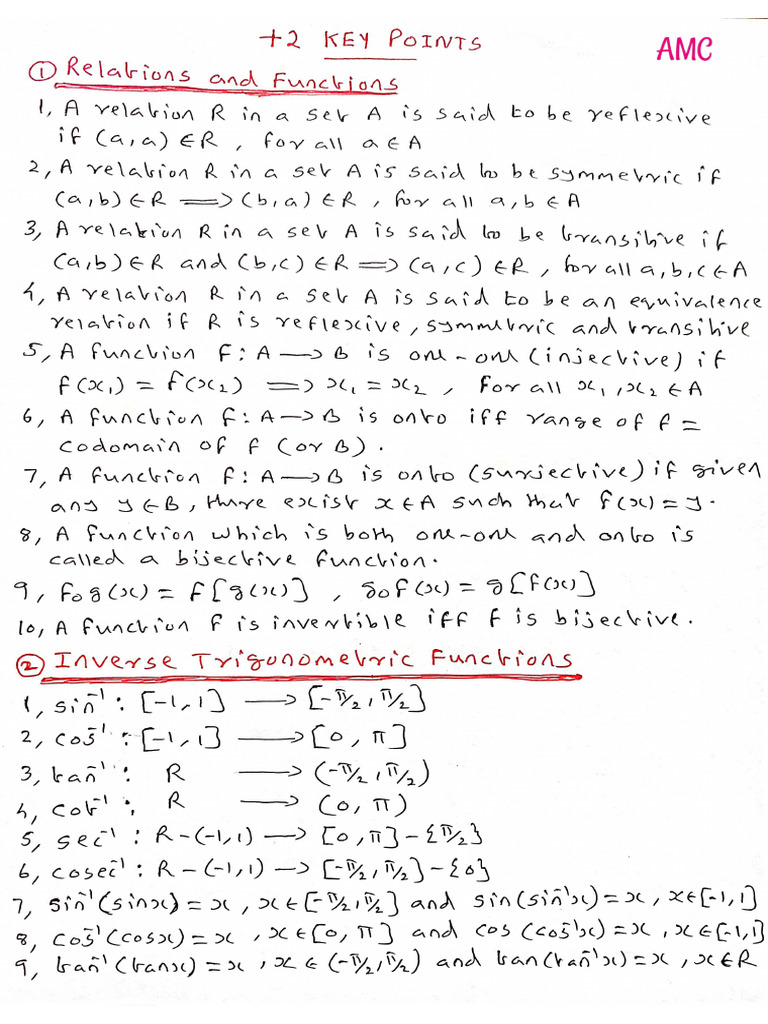 +2 Key Points Part 1 | PDF