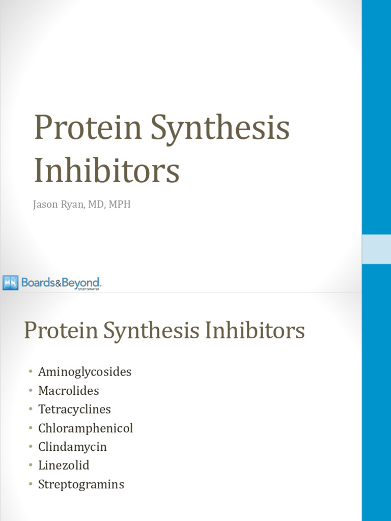 Overview of Protein Synthesis Inhibitors | PDF | Translation (Biology ...