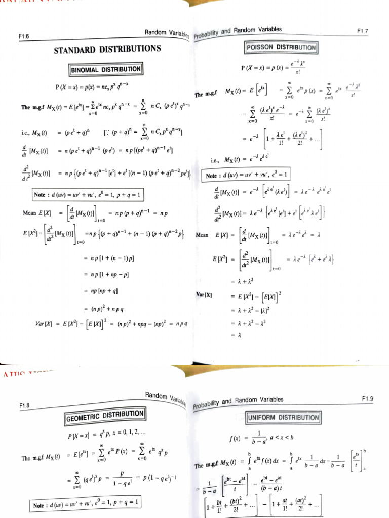 Understanding Standard Distributions | PDF | Probability Theory ...