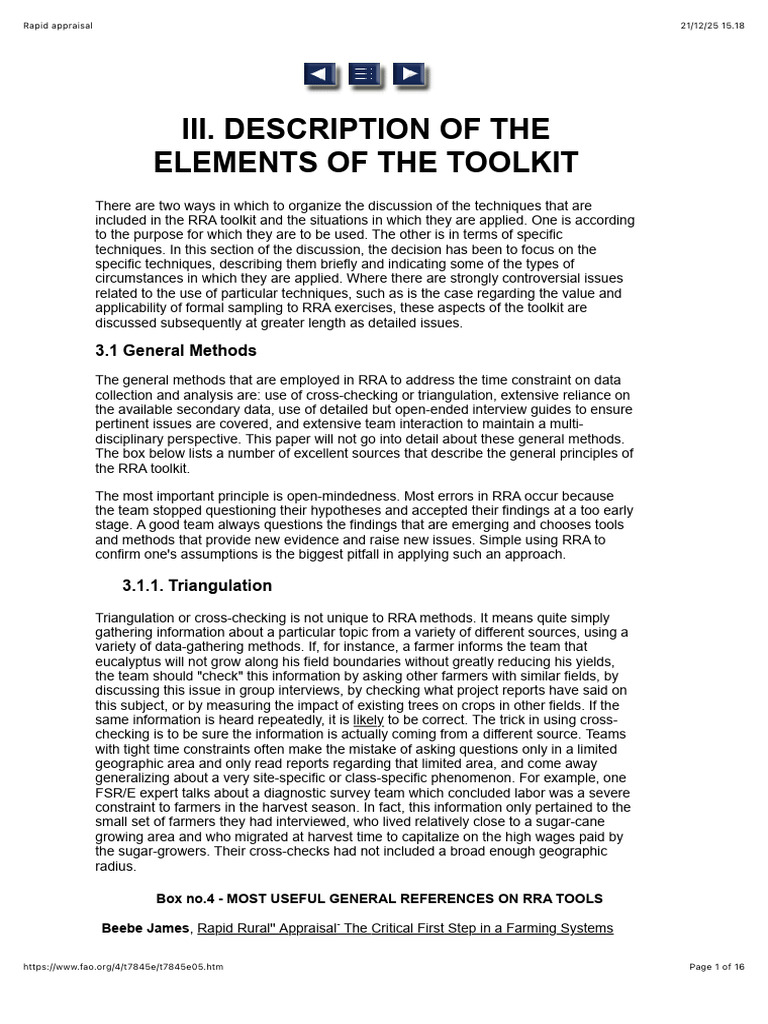 RRA Toolkit Techniques Overview | PDF | Information | Social Sciences