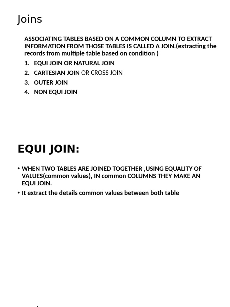 SQL Joins: Types and Examples Explained | PDF | Data Management | Data ...