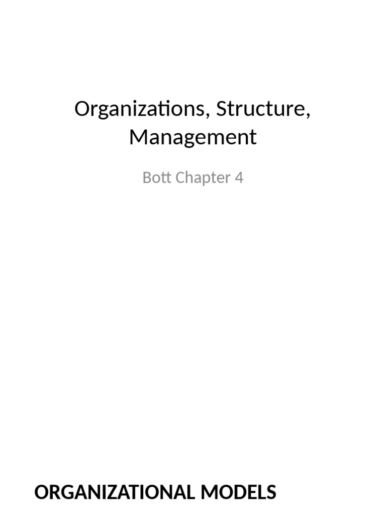 Organizational Models and Management Strategies | PDF | Marketing ...